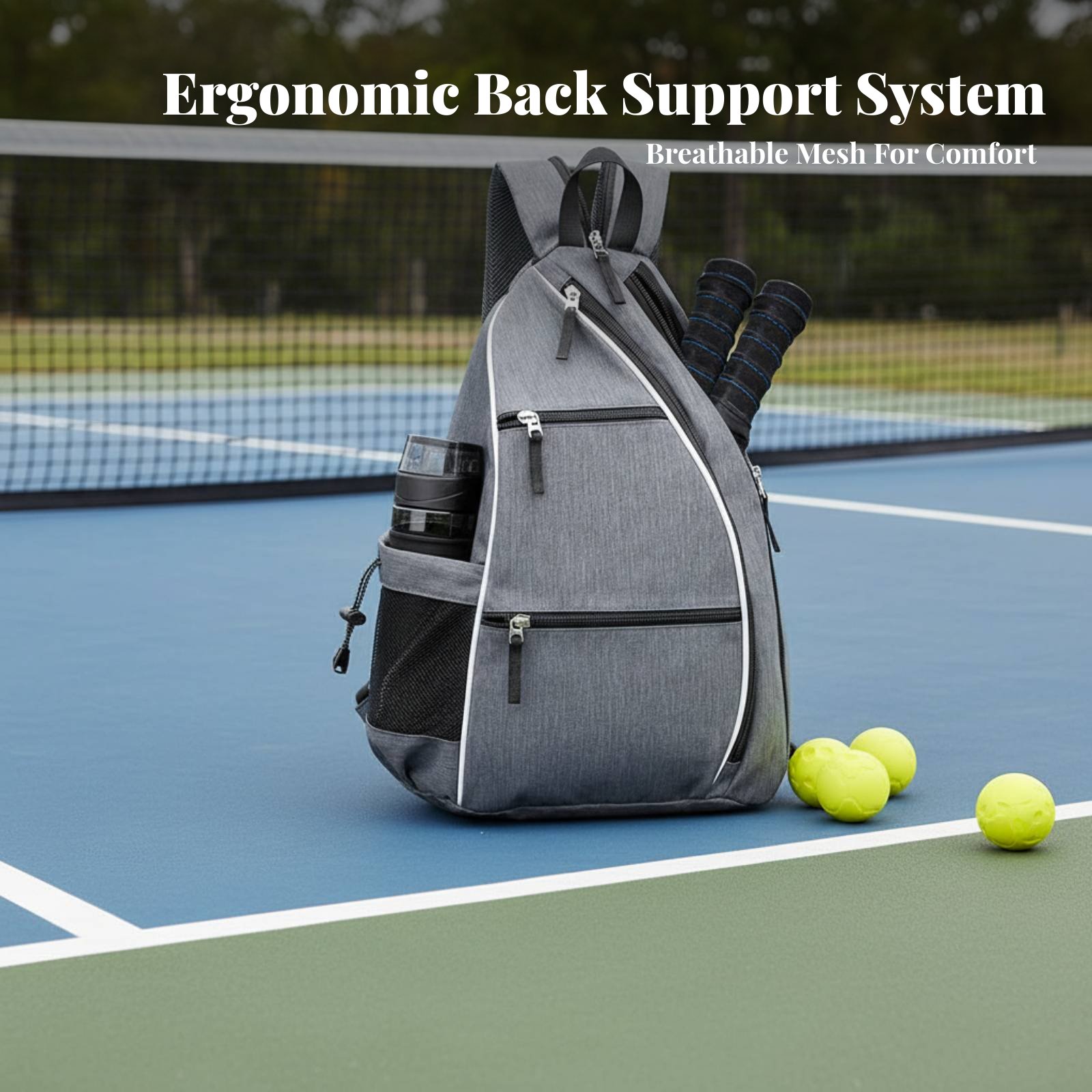 Backpack Racket Bag - Racket Shoulder Backpack Multi-Pocket Design Crossbody