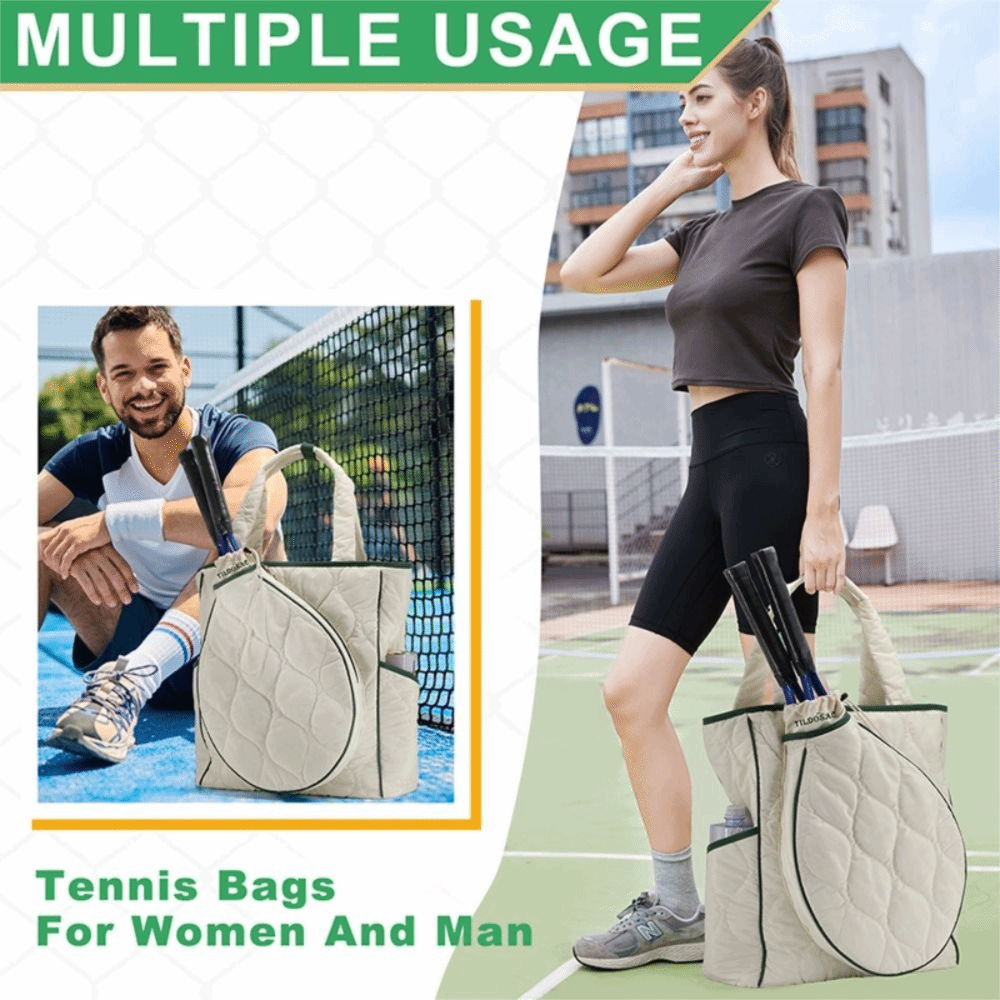 Backpack Racket Bag - Extra-Large Tennis Tote Bag Waterproof Lightweight