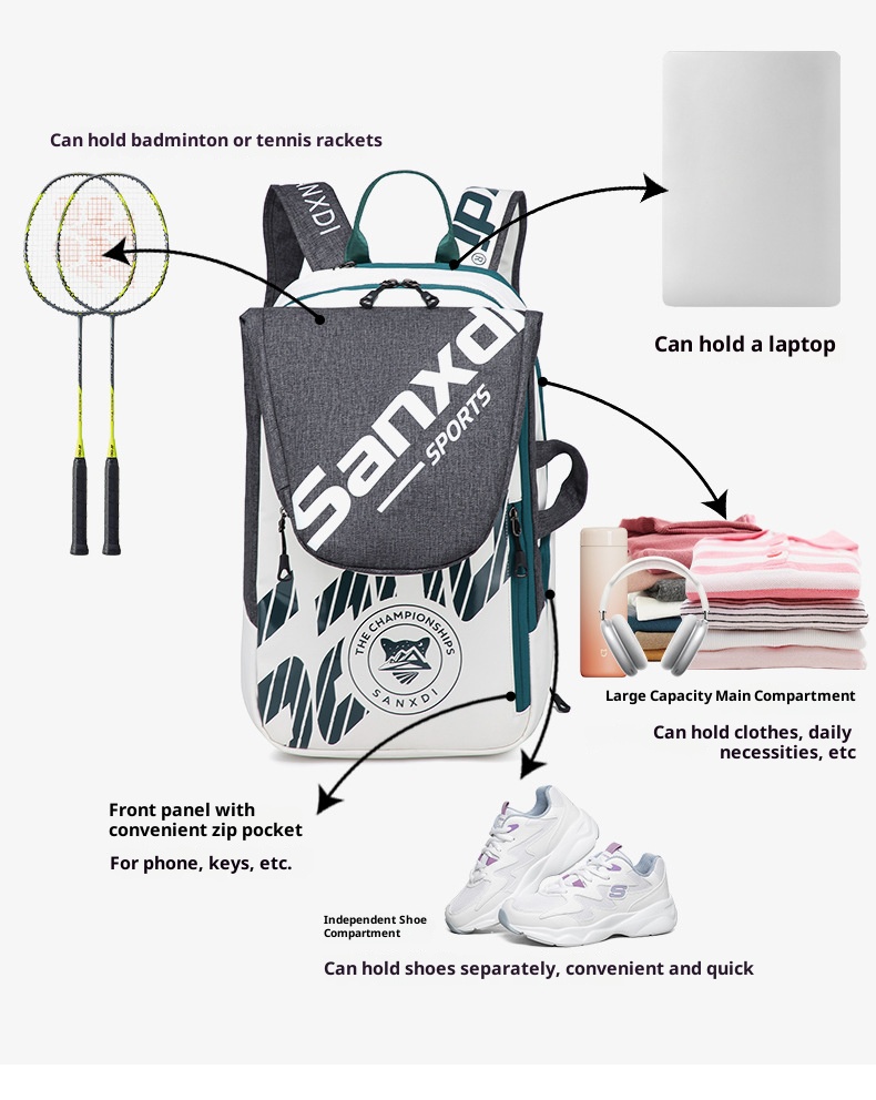 Outdoor Sports Backpack Large- - Backpack Racket Bag incelemesi ve fiyatı