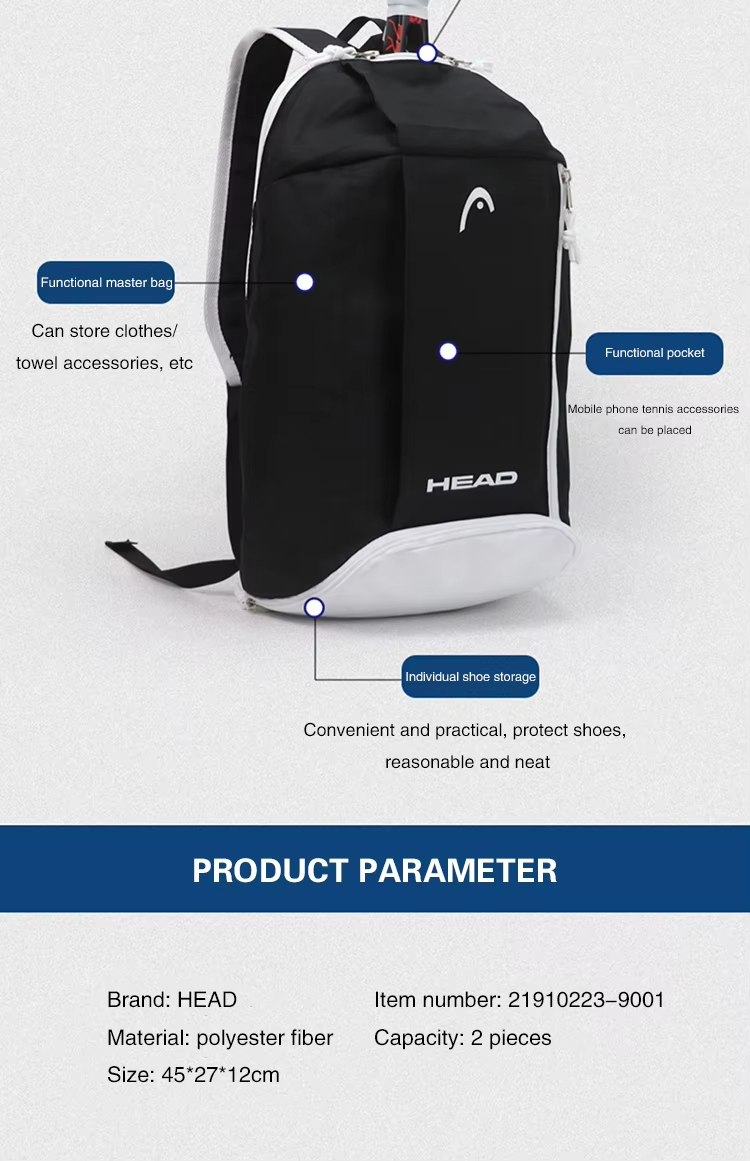 HEAD Tennis Racket Bag Large C - Backpack Racket Bag incelemesi ve fiyatı