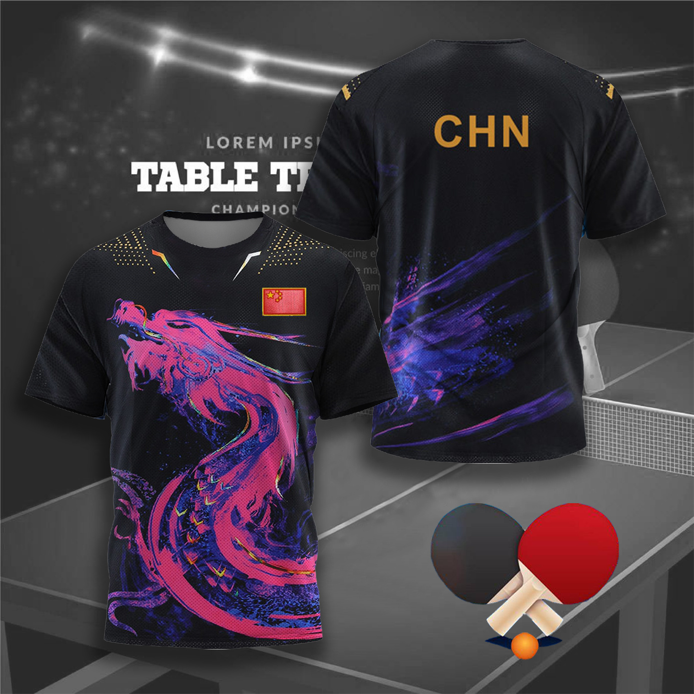 CHINA Dragon Table Tennis Grap - Badminton Vector incelemesi ve fiyatı